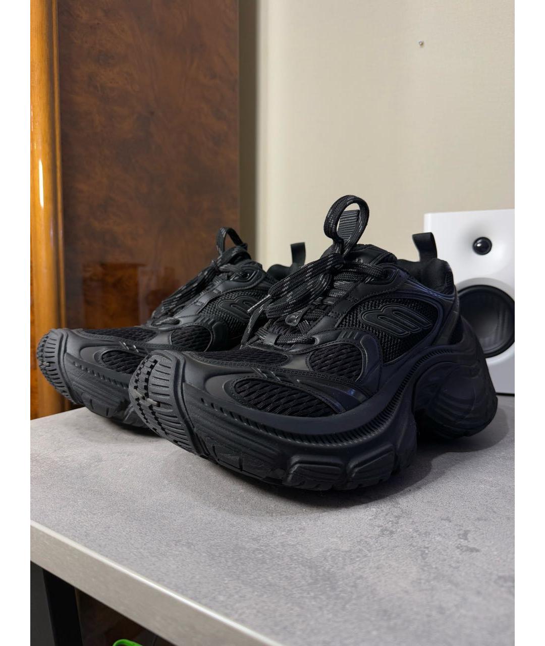 BALENCIAGA Черные резиновые низкие кроссовки / кеды, фото 2