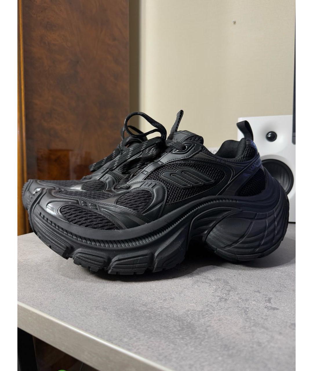 BALENCIAGA Черные резиновые низкие кроссовки / кеды, фото 3