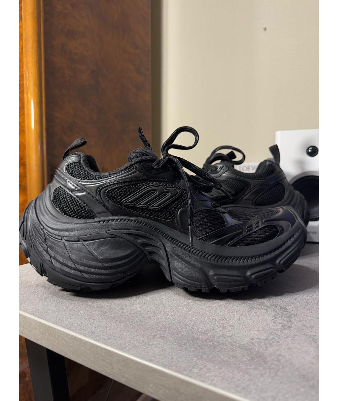 BALENCIAGA Черные резиновые низкие кроссовки / кеды, фото 5