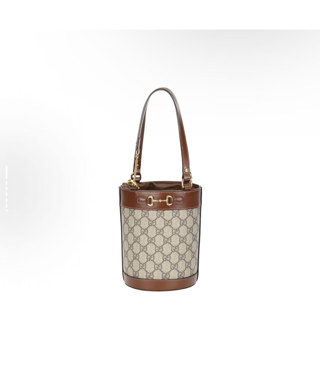 GUCCI Коричневая кожаная сумка с короткими ручками, фото 5