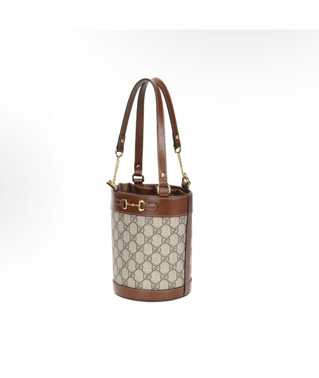 GUCCI Коричневая кожаная сумка с короткими ручками, фото 2