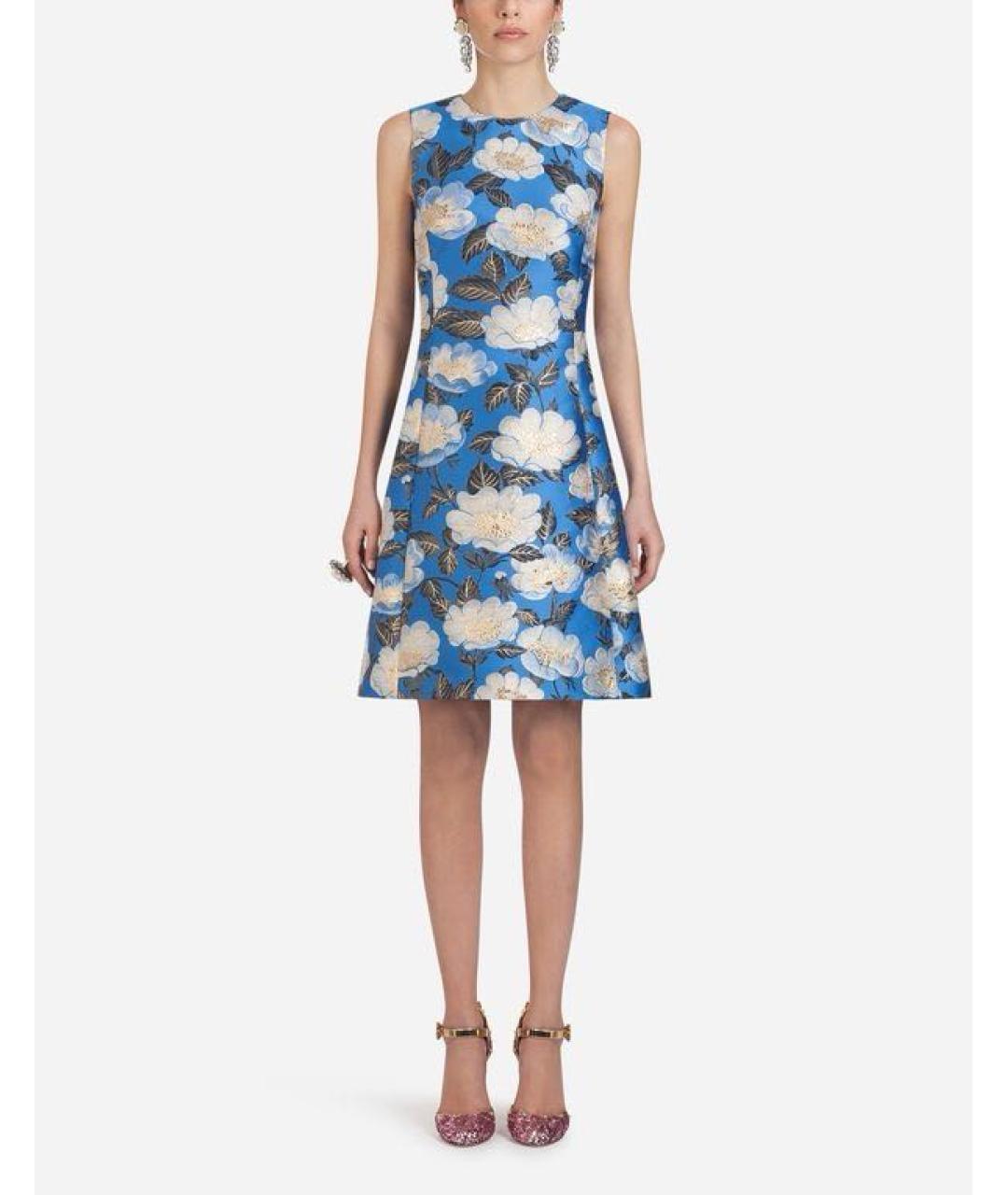 DOLCE&GABBANA Синее вечернее платье, фото 3