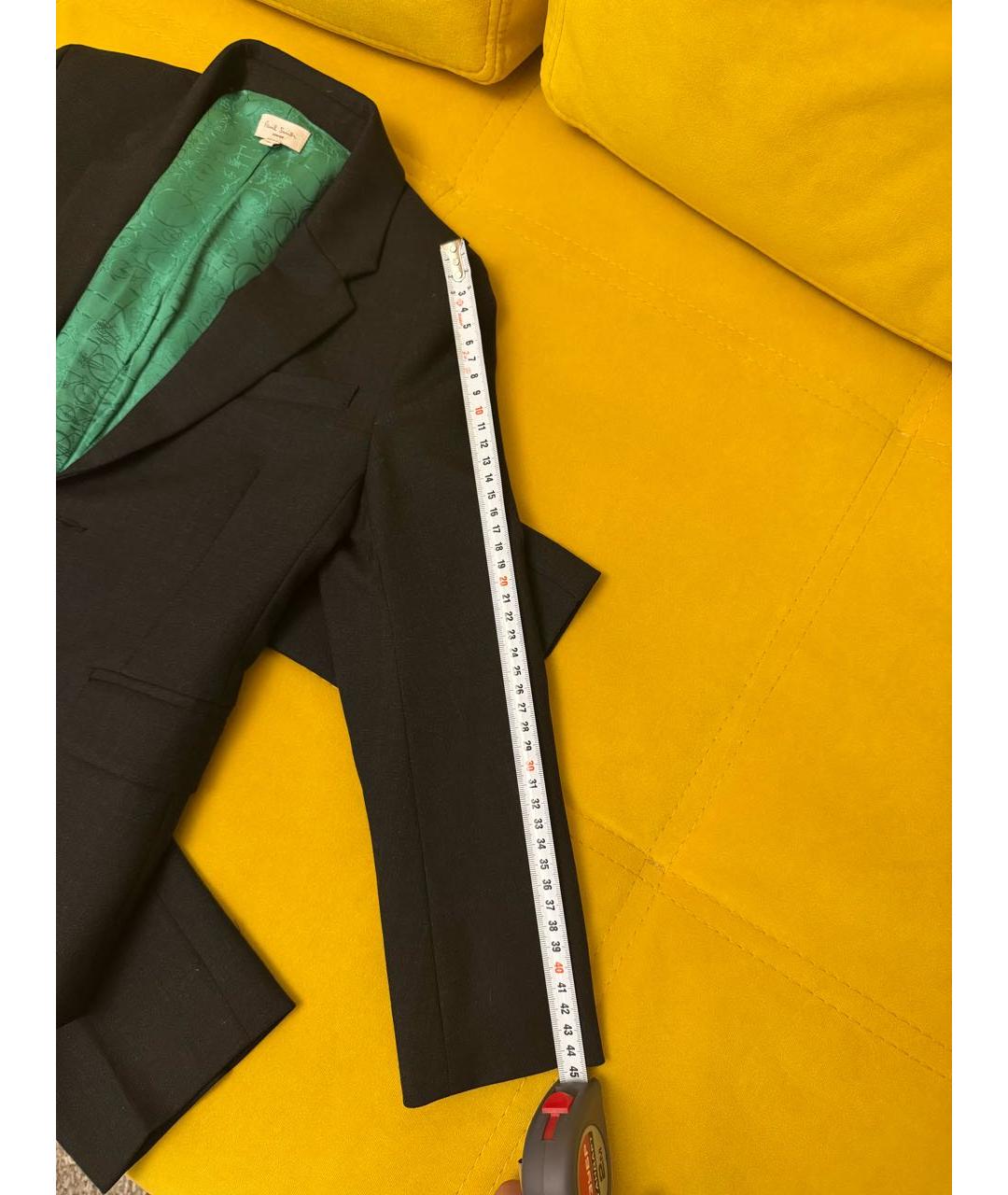 PAUL SMITH Черный шерстяной костюм с брюками, фото 6
