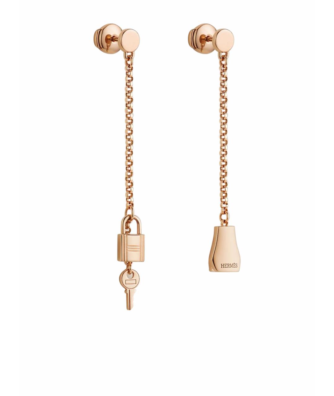 HERMES Золотые серьги из розового золота, фото 1