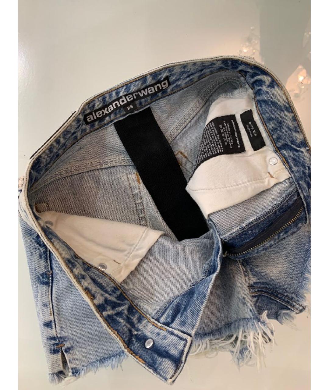 ALEXANDER WANG Голубые деним шорты, фото 3