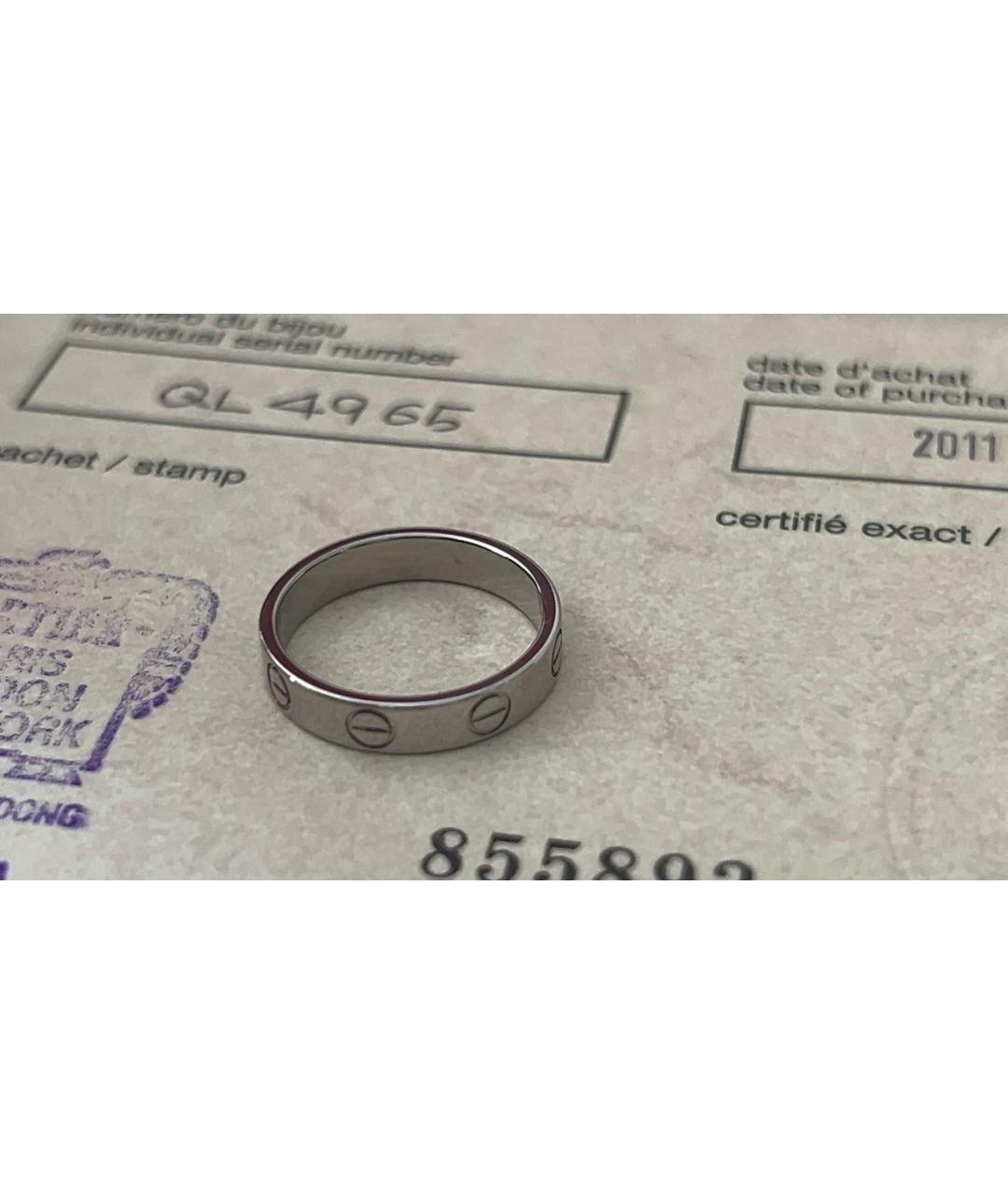 CARTIER Антрацитовое кольцо из белого золота, фото 6