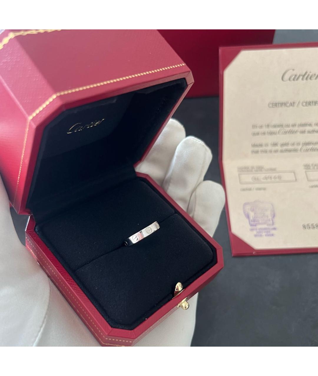 CARTIER Антрацитовое кольцо из белого золота, фото 3