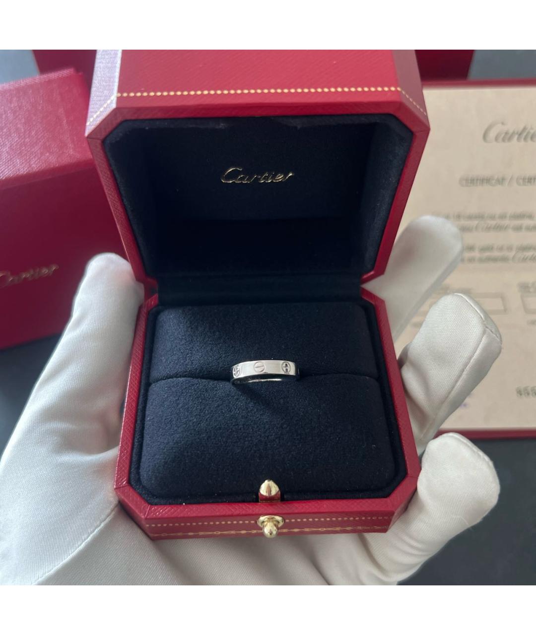 CARTIER Антрацитовое кольцо из белого золота, фото 4