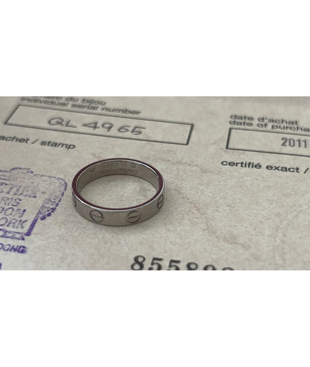 CARTIER Антрацитовое кольцо из белого золота, фото 7