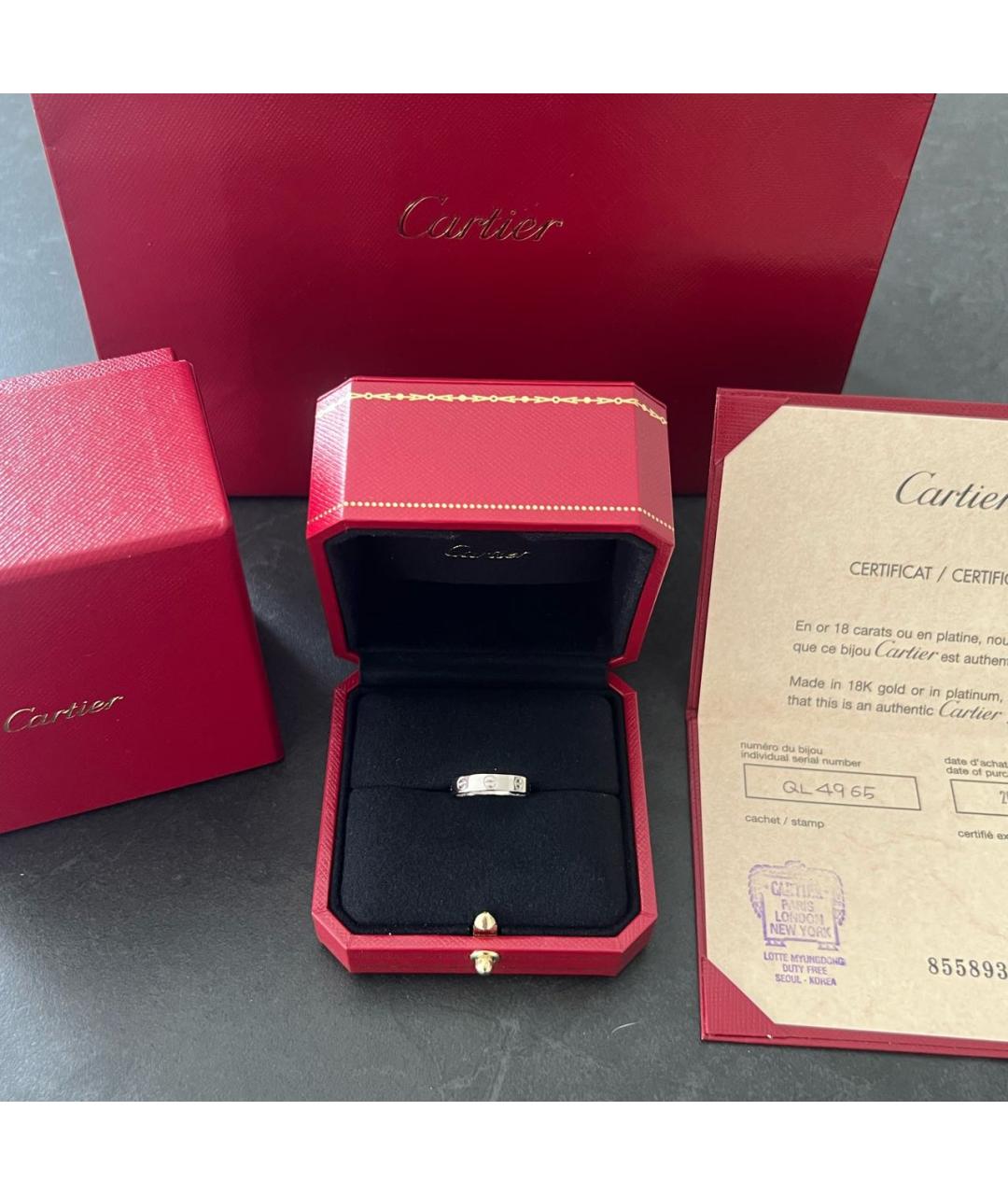 CARTIER Антрацитовое кольцо из белого золота, фото 2