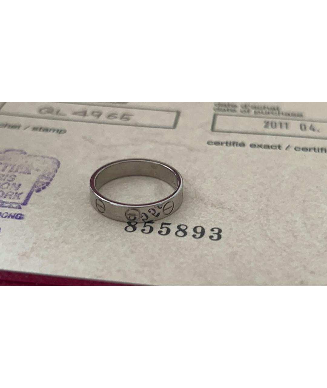 CARTIER Антрацитовое кольцо из белого золота, фото 8
