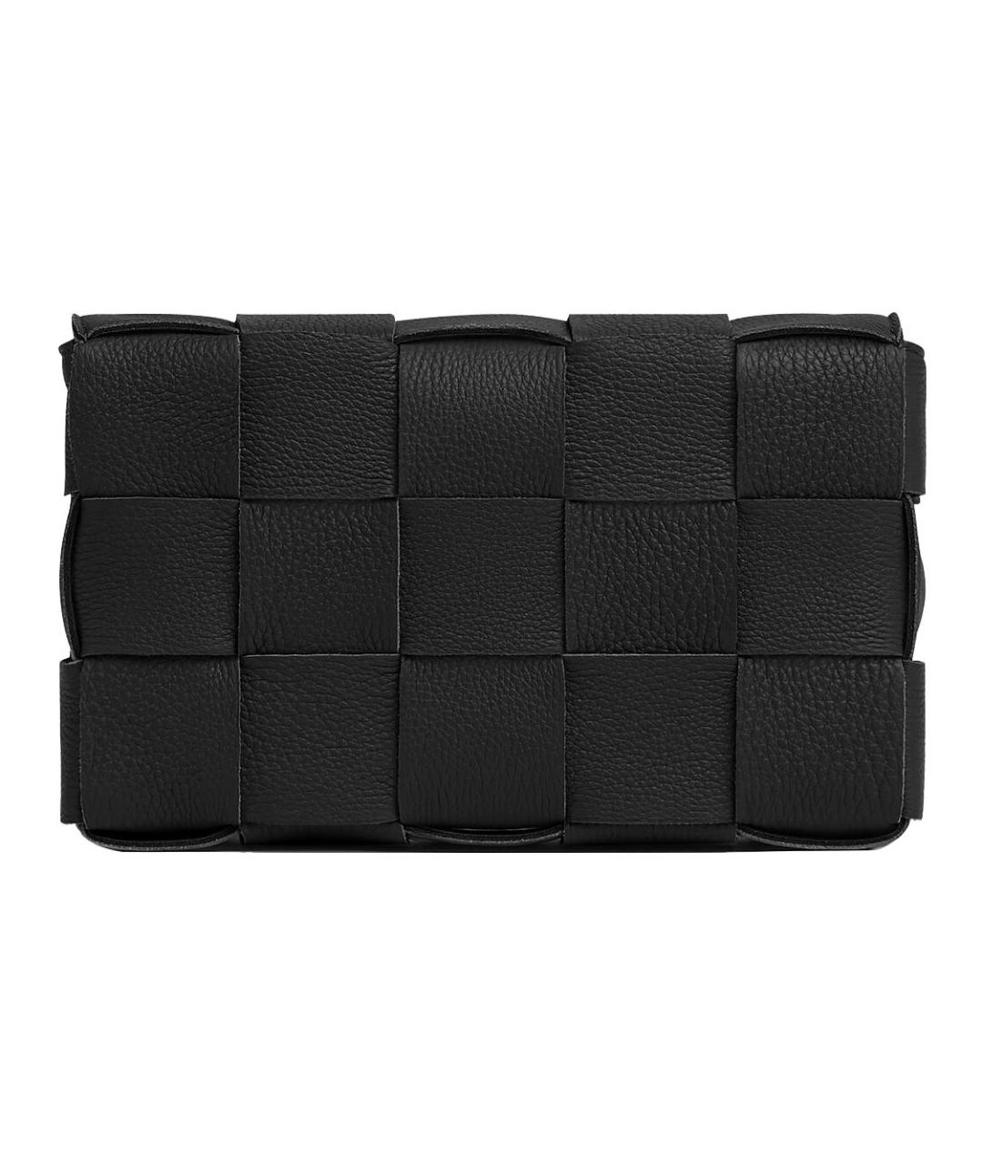 BOTTEGA VENETA Черная кожаная сумка через плечо, фото 3