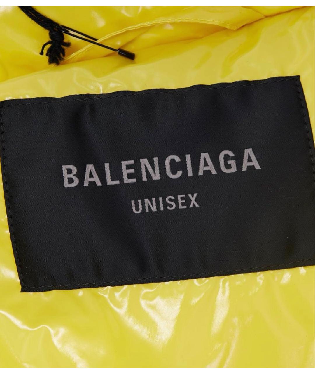 BALENCIAGA Желтая полиамидовая куртка, фото 3