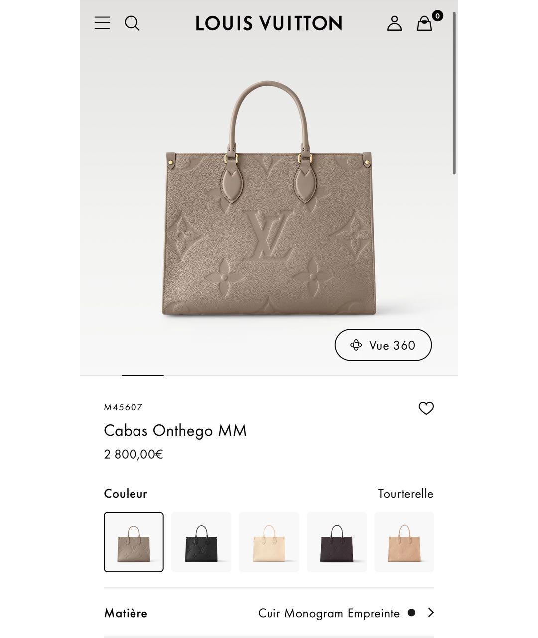 LOUIS VUITTON Бежевая кожаная сумка тоут, фото 5