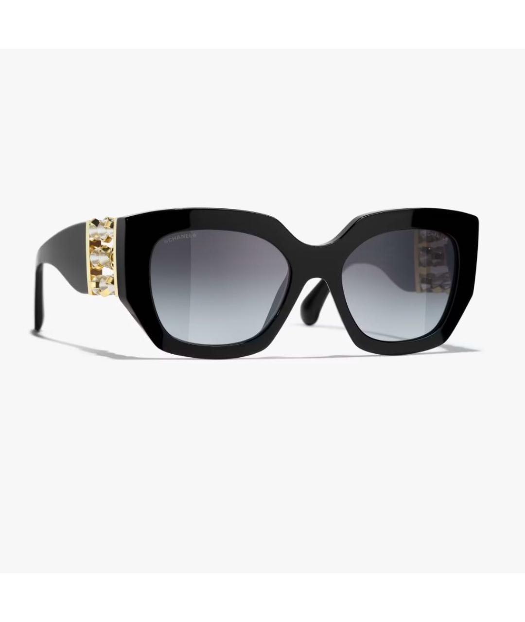 CHANEL Черные металлические солнцезащитные очки, фото 5