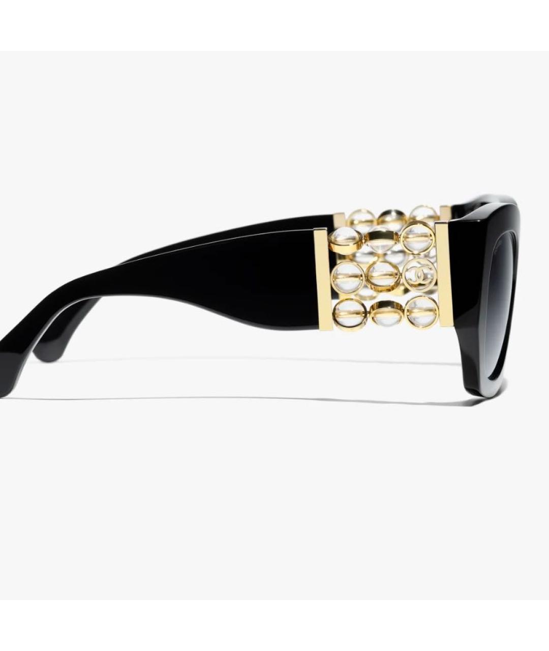 CHANEL Черные металлические солнцезащитные очки, фото 4