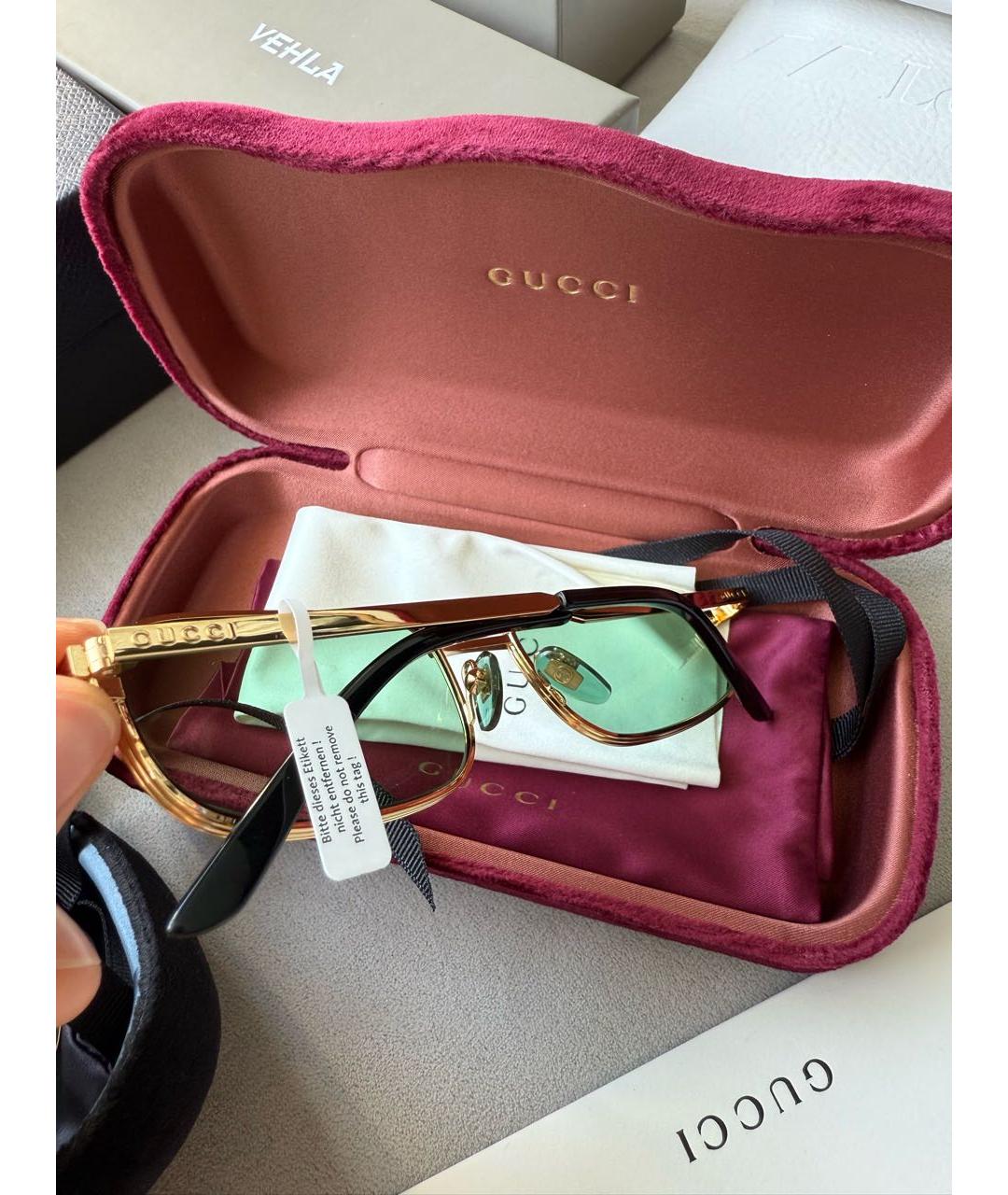 GUCCI Металлические солнцезащитные очки, фото 6