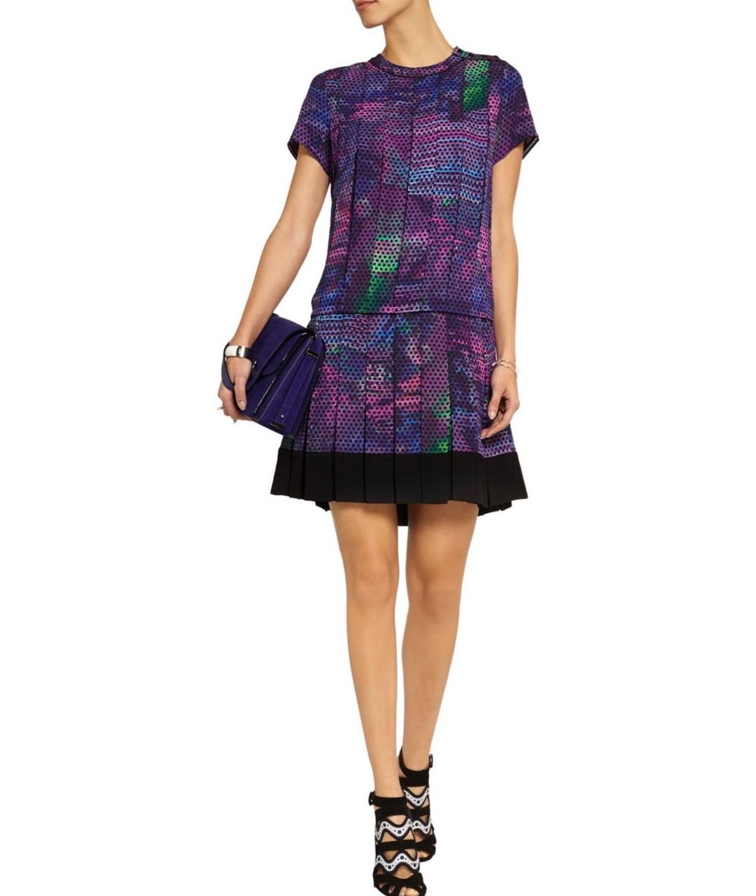 PROENZA SCHOULER Фиолетовое шелковое коктейльное платье, фото 7