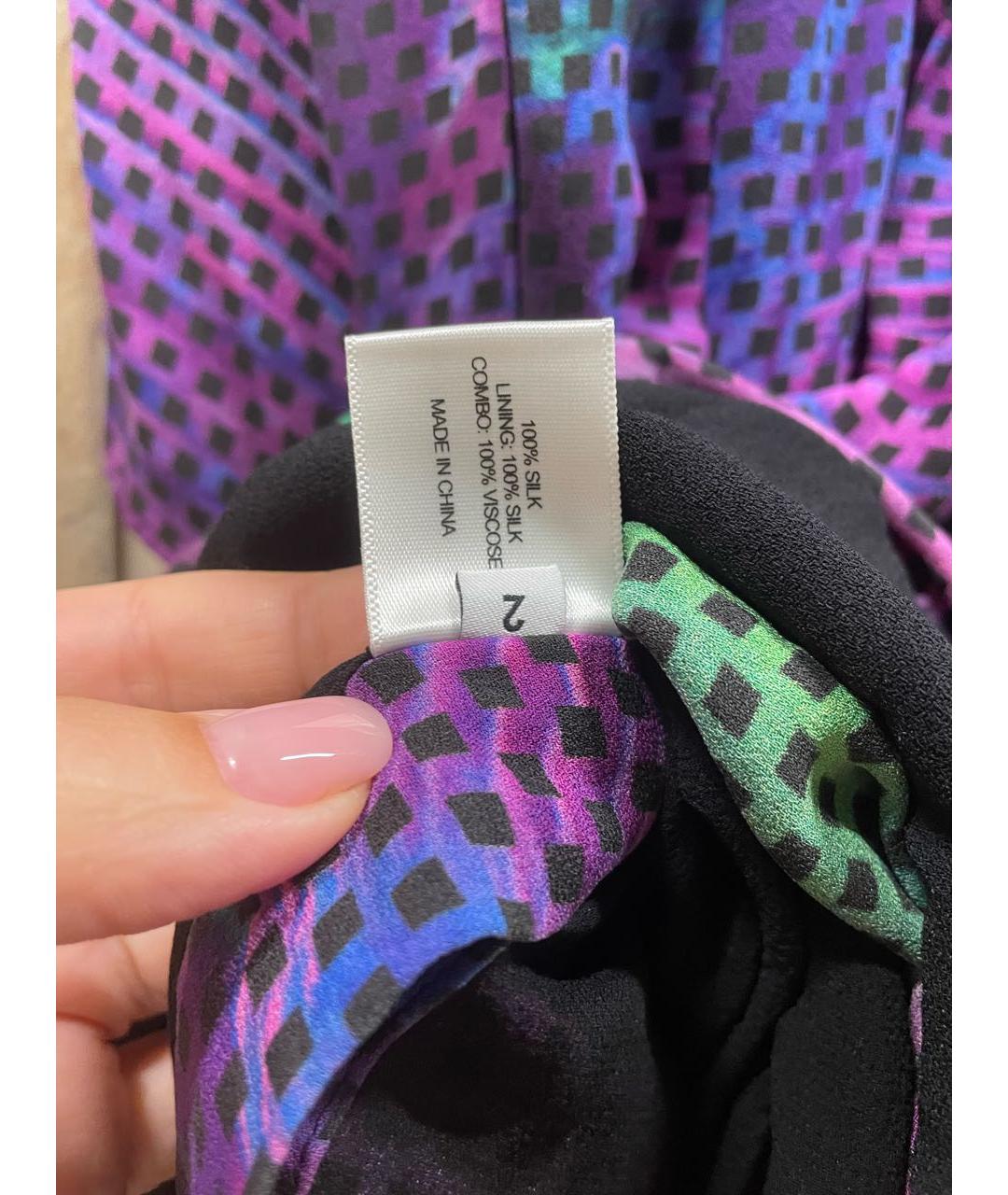PROENZA SCHOULER Фиолетовое шелковое коктейльное платье, фото 5