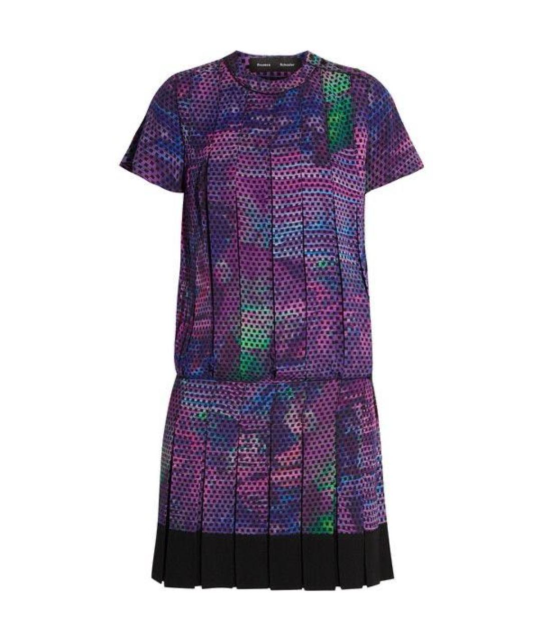 PROENZA SCHOULER Фиолетовое шелковое коктейльное платье, фото 1