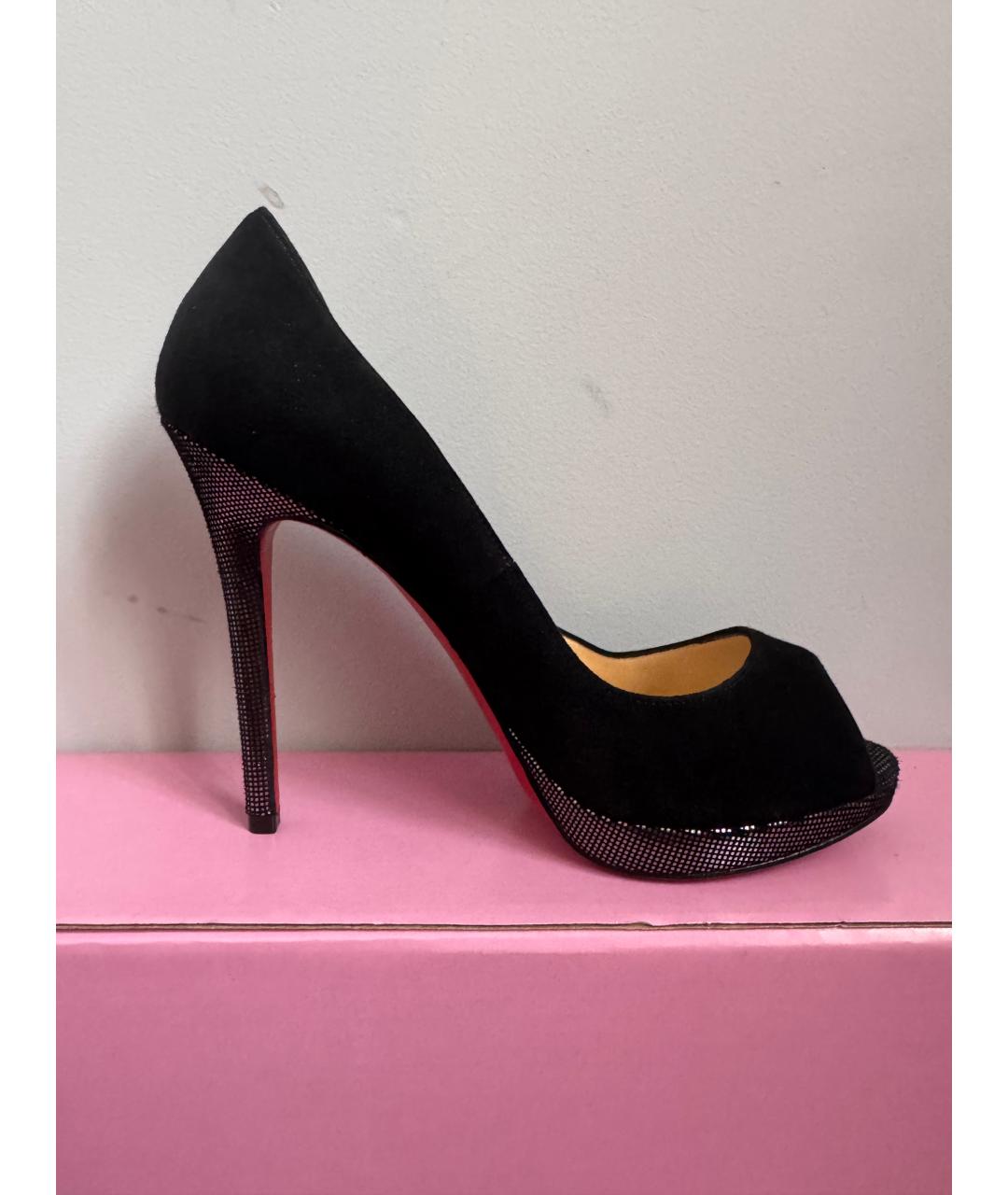 CHRISTIAN LOUBOUTIN Черные кожаные туфли, фото 6