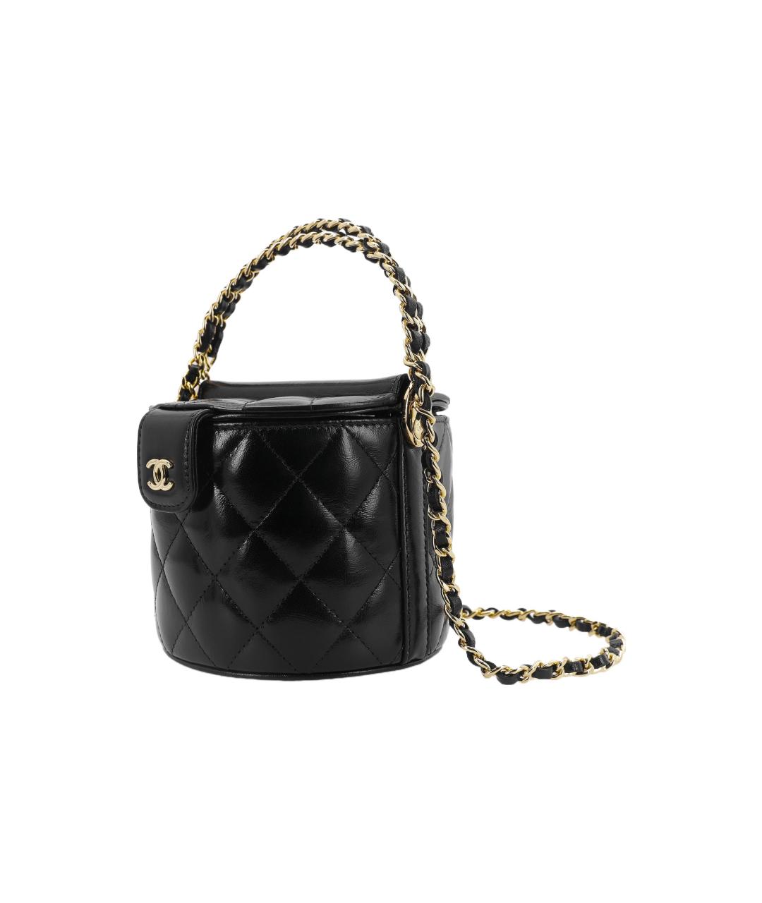 CHANEL Черная кожаная сумка через плечо, фото 4
