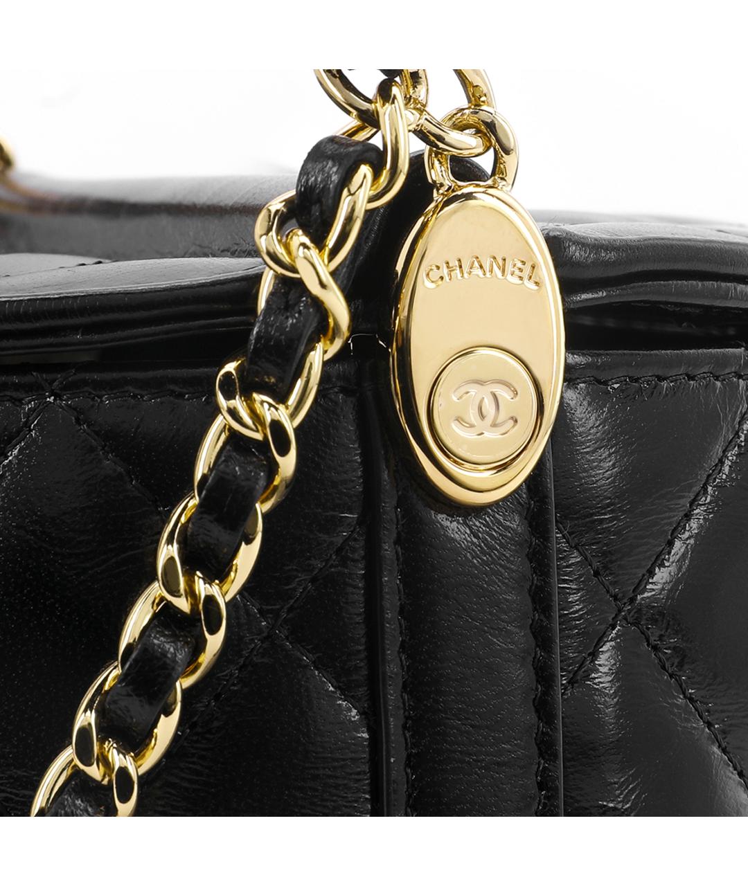 CHANEL Черная кожаная сумка через плечо, фото 6