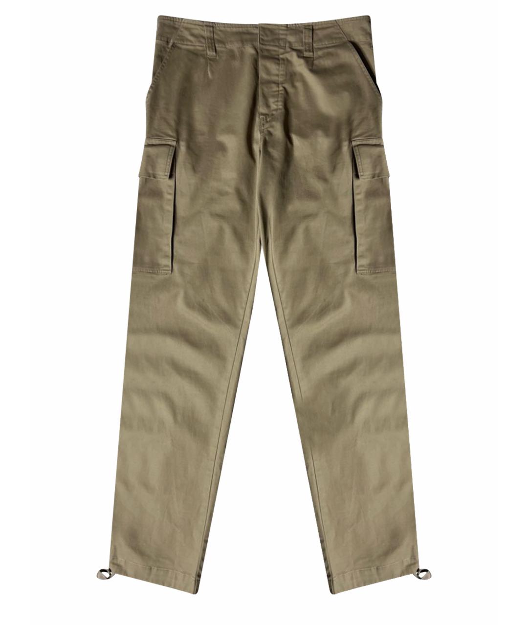 RALPH LAUREN PURPLE LABEL Бежевые хлопко-эластановые повседневные брюки, фото 1