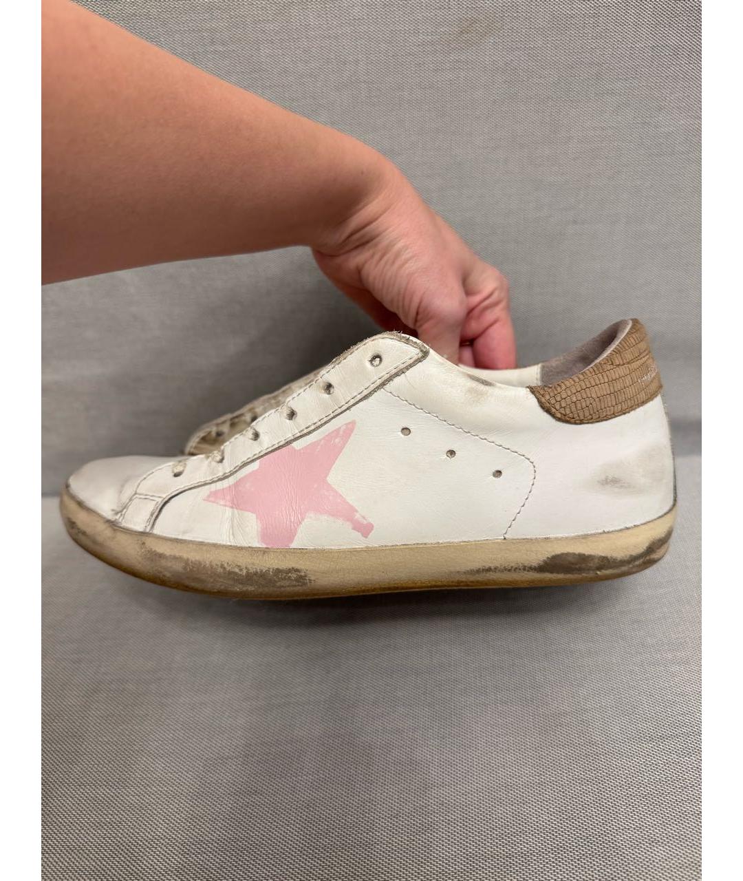 GOLDEN GOOSE DELUXE BRAND Белые кожаные кеды, фото 2