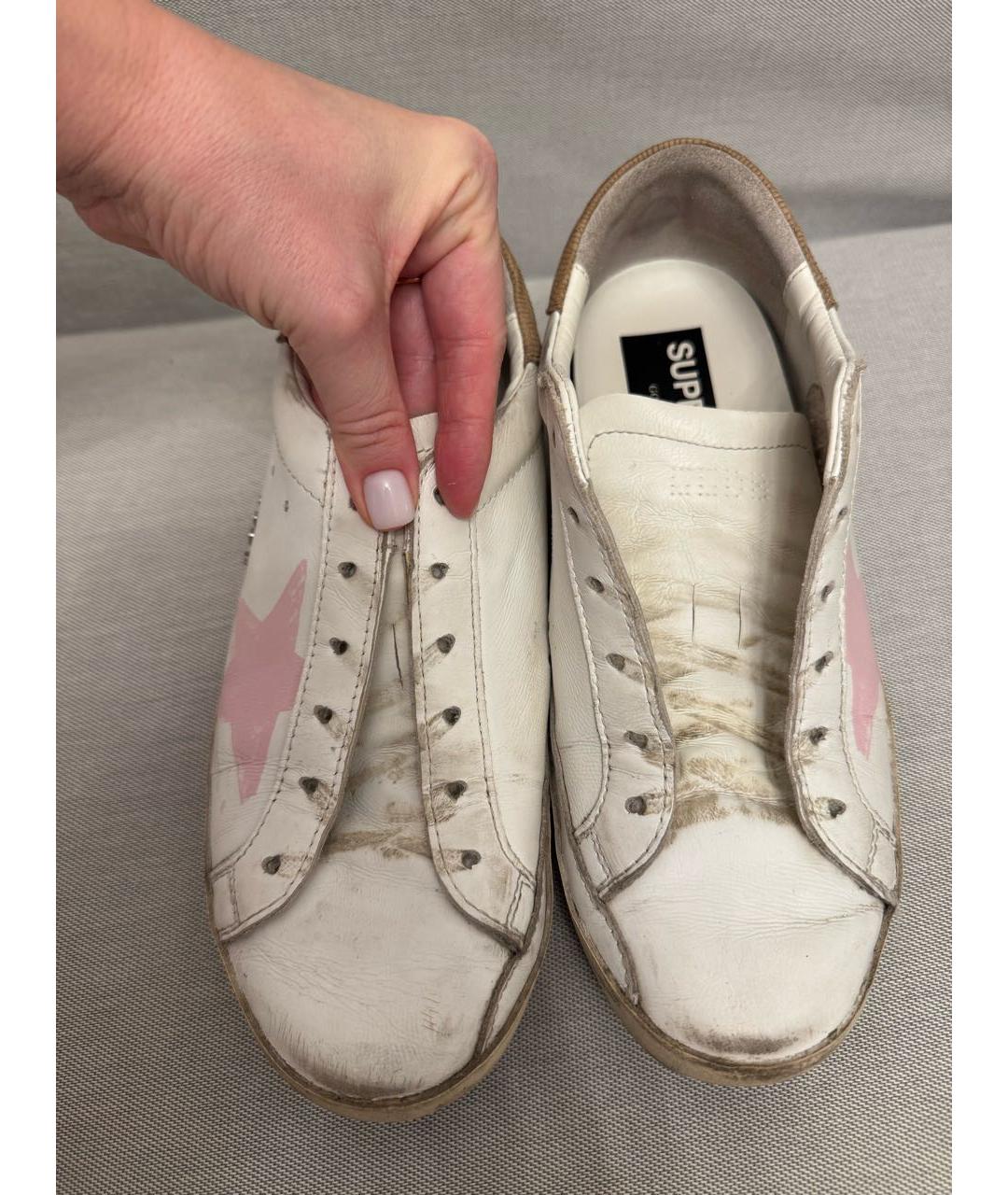 GOLDEN GOOSE DELUXE BRAND Белые кожаные кеды, фото 5