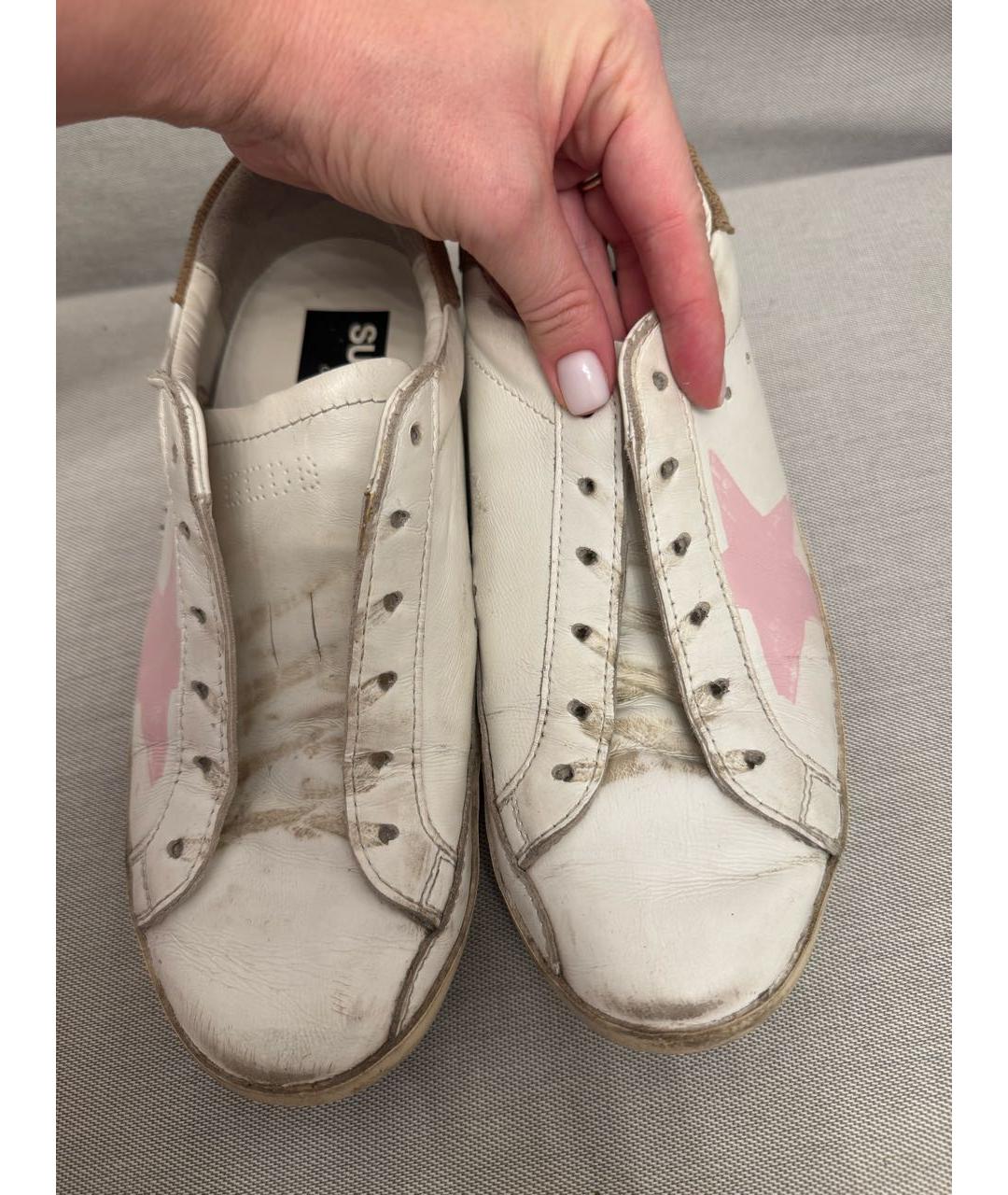 GOLDEN GOOSE DELUXE BRAND Белые кожаные кеды, фото 6