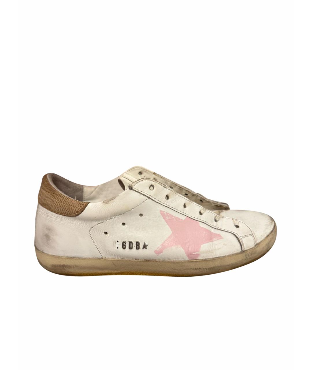 GOLDEN GOOSE DELUXE BRAND Белые кожаные кеды, фото 1