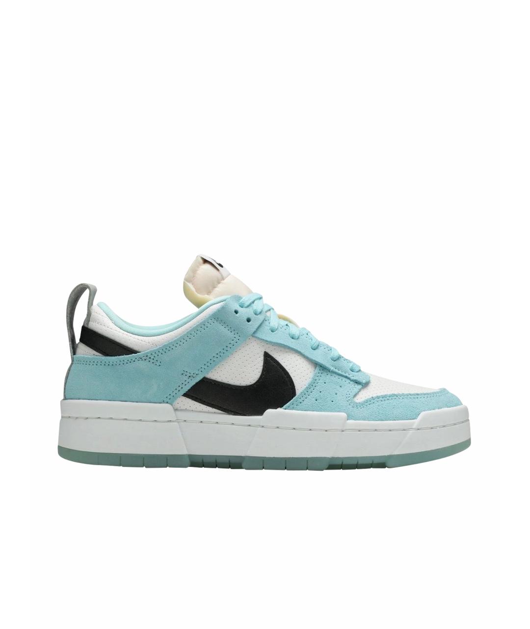 NIKE Бирюзовые замшевые кроссовки, фото 1