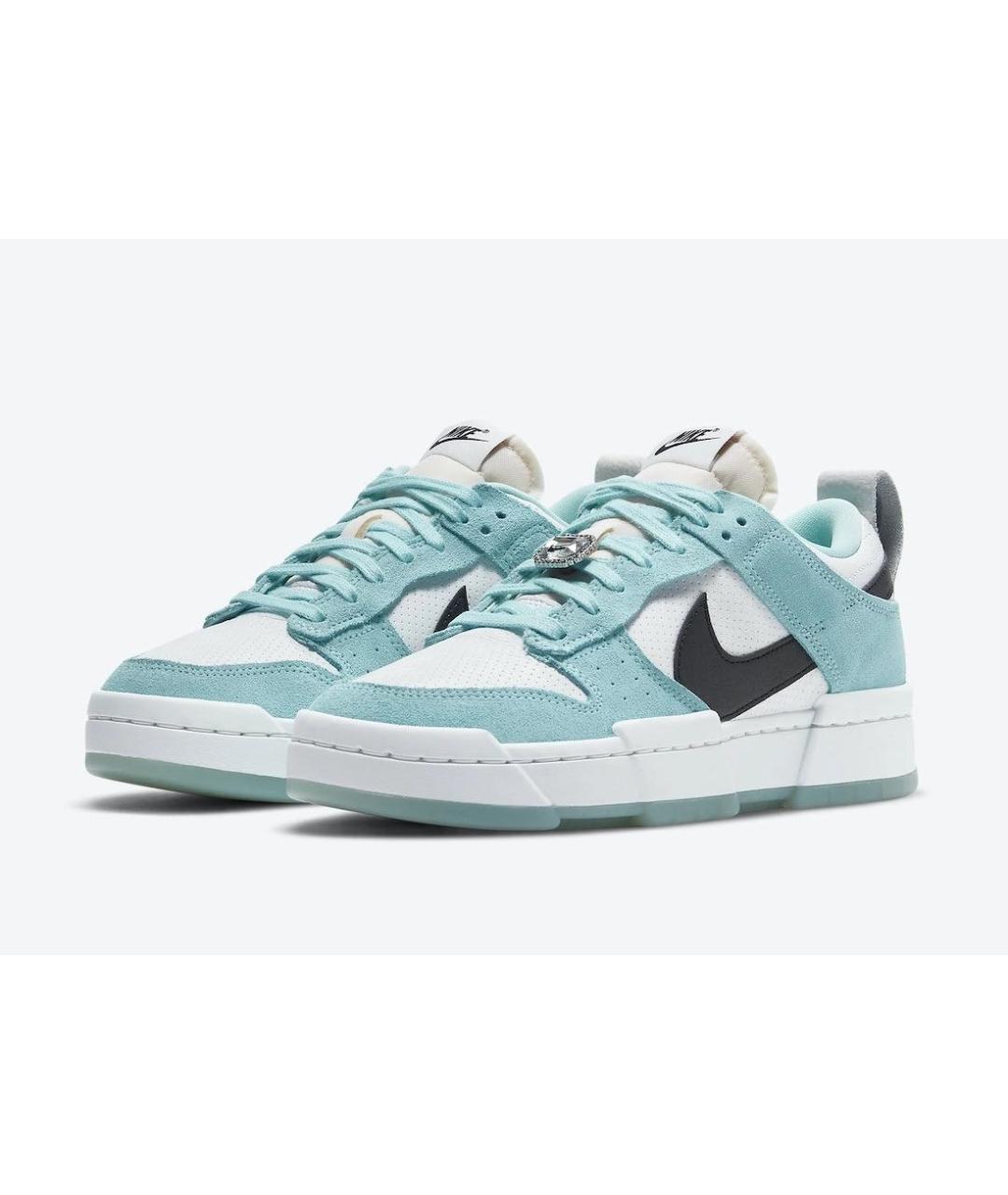 NIKE Бирюзовые замшевые кроссовки, фото 2