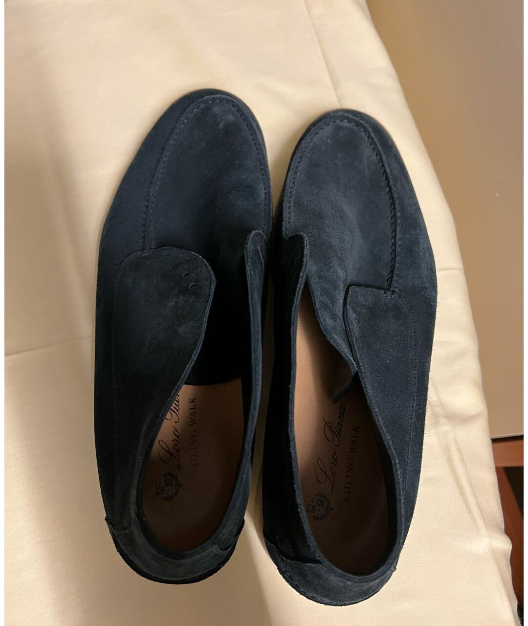 LORO PIANA Темно-синие замшевые низкие ботинки, фото 2