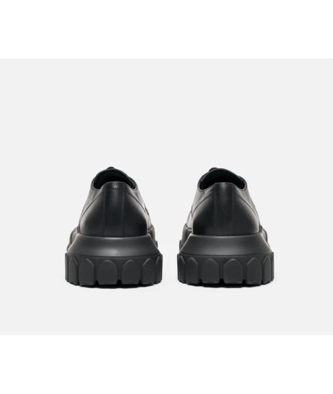 RICK OWENS Черные кожаные низкие ботинки, фото 5