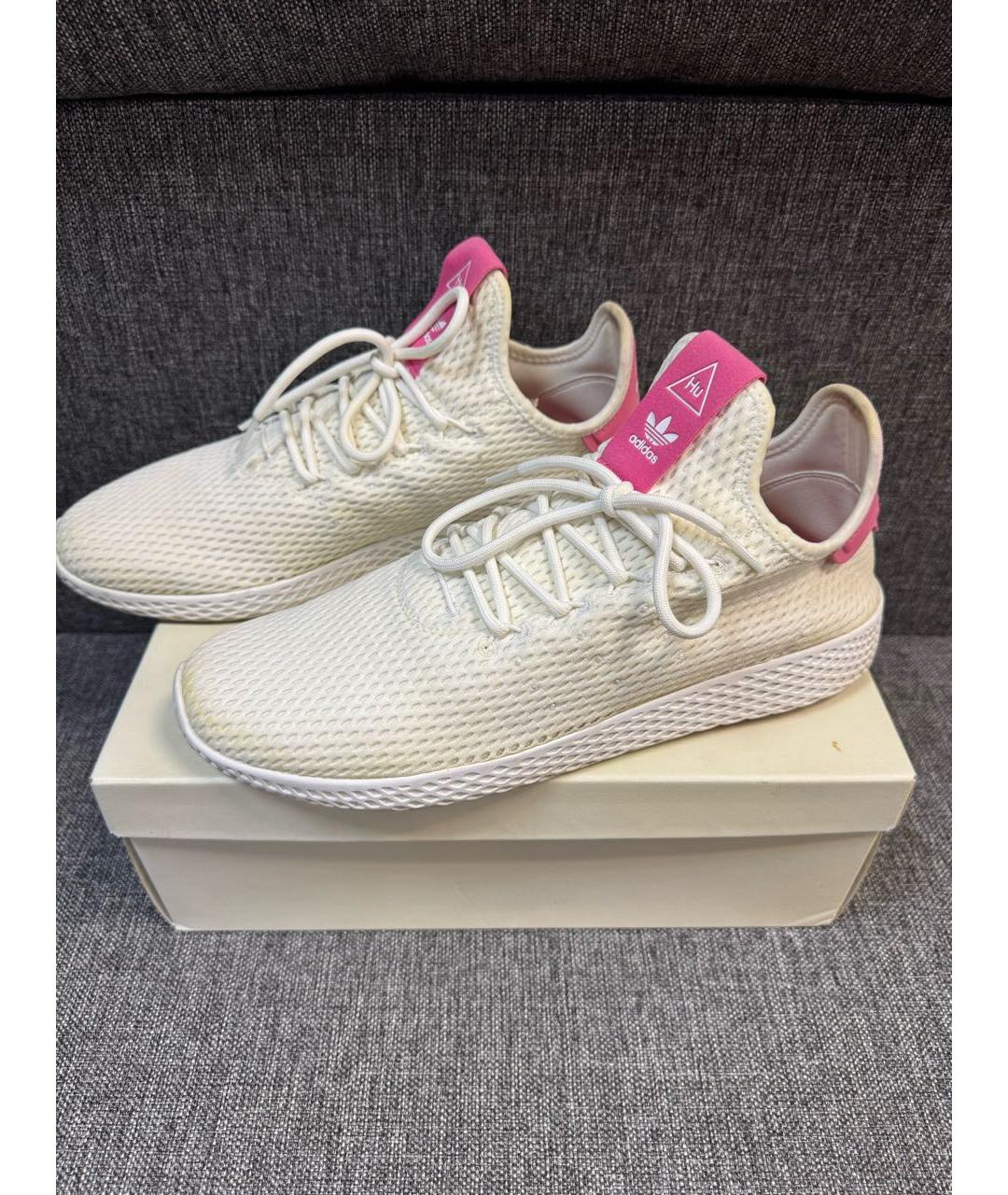 ADIDAS Белые текстильные низкие кроссовки / кеды, фото 2