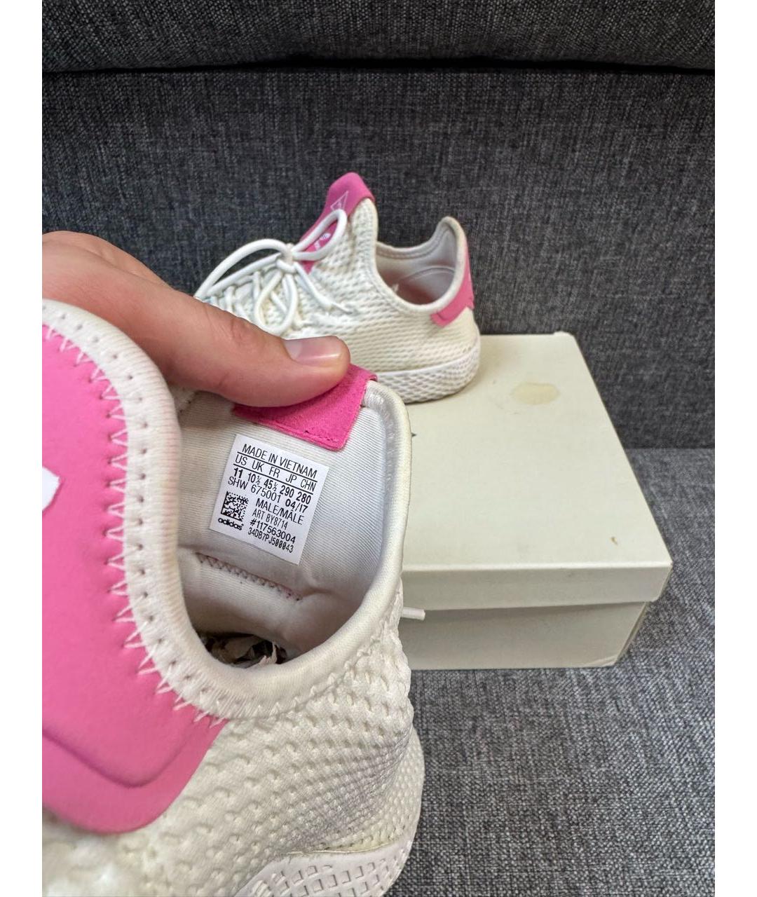 ADIDAS Белые текстильные низкие кроссовки / кеды, фото 4