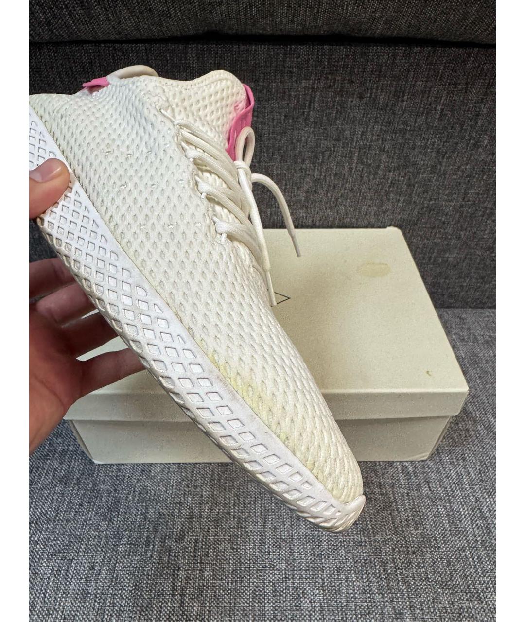 ADIDAS Белые текстильные низкие кроссовки / кеды, фото 5