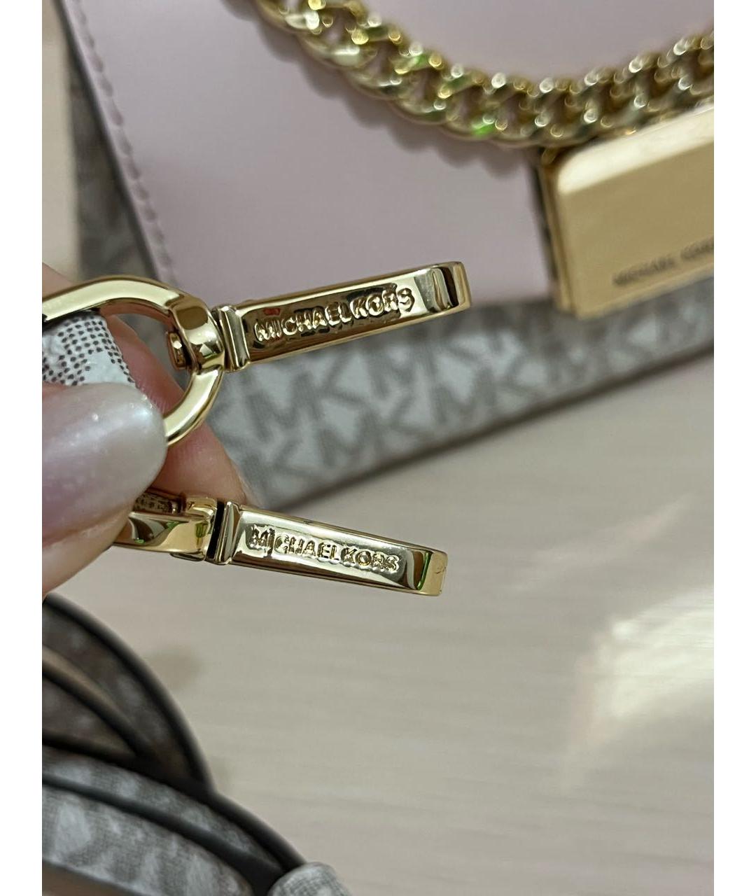 MICHAEL KORS Белая кожаная сумка через плечо, фото 7