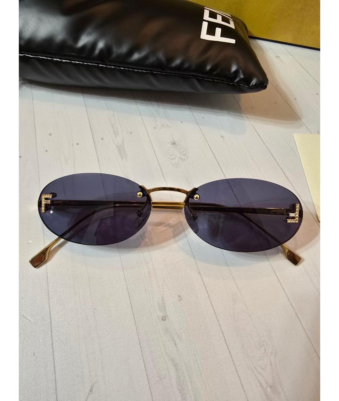 FENDI Темно-синие солнцезащитные очки, фото 6