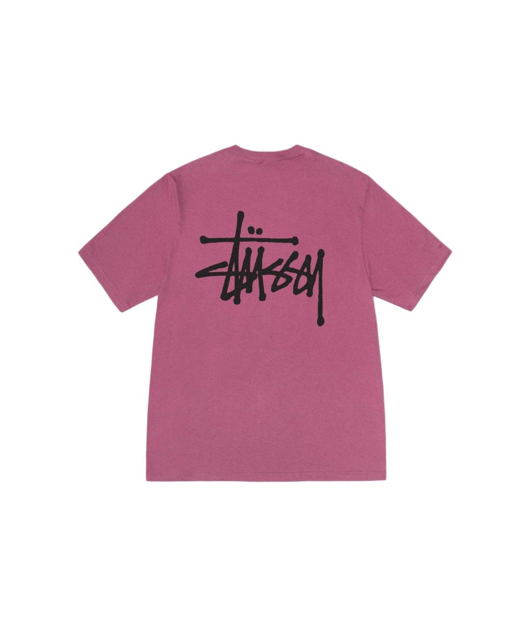 STUSSY Фиолетовая хлопковая футболка, фото 2