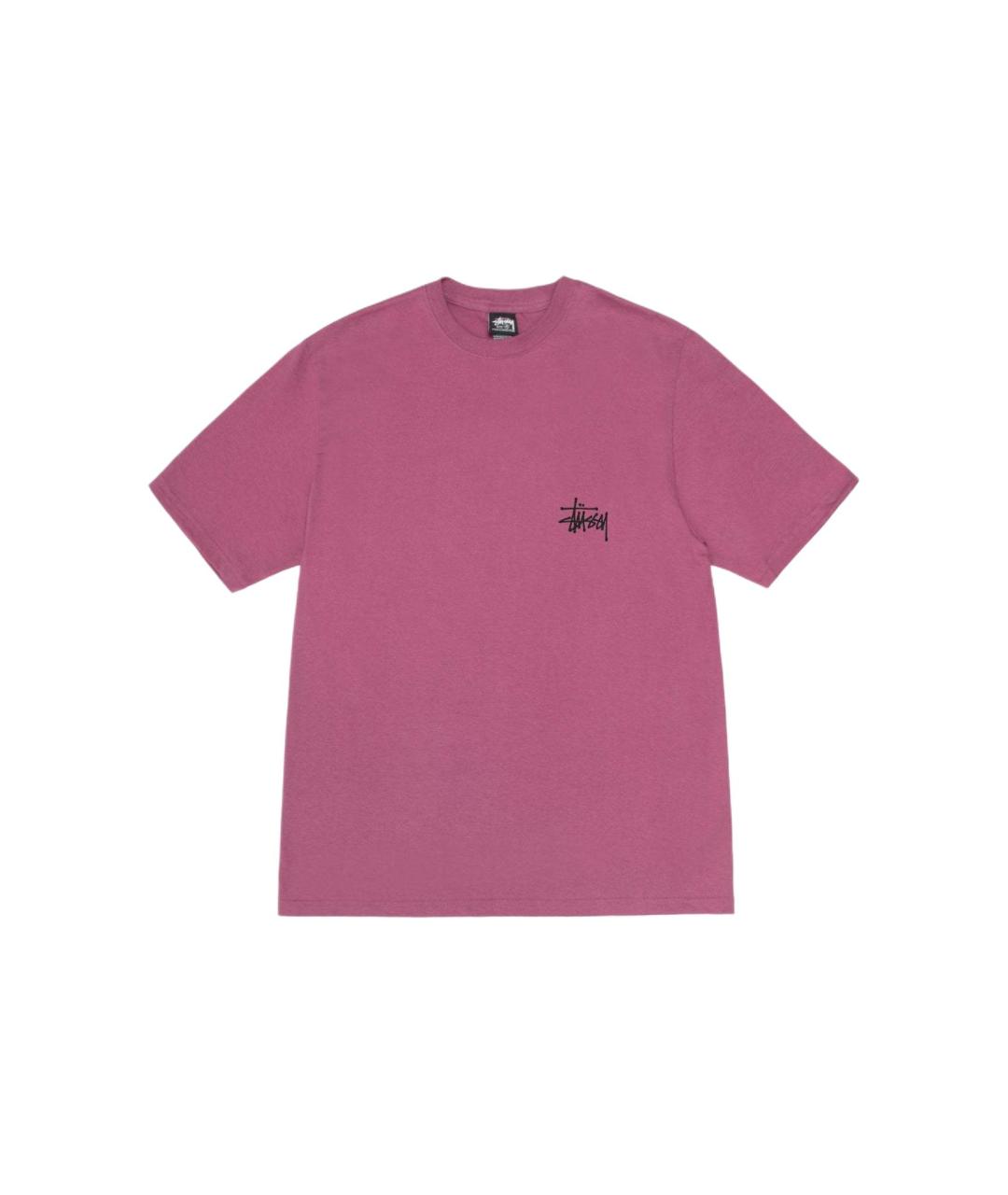 STUSSY Фиолетовая хлопковая футболка, фото 1