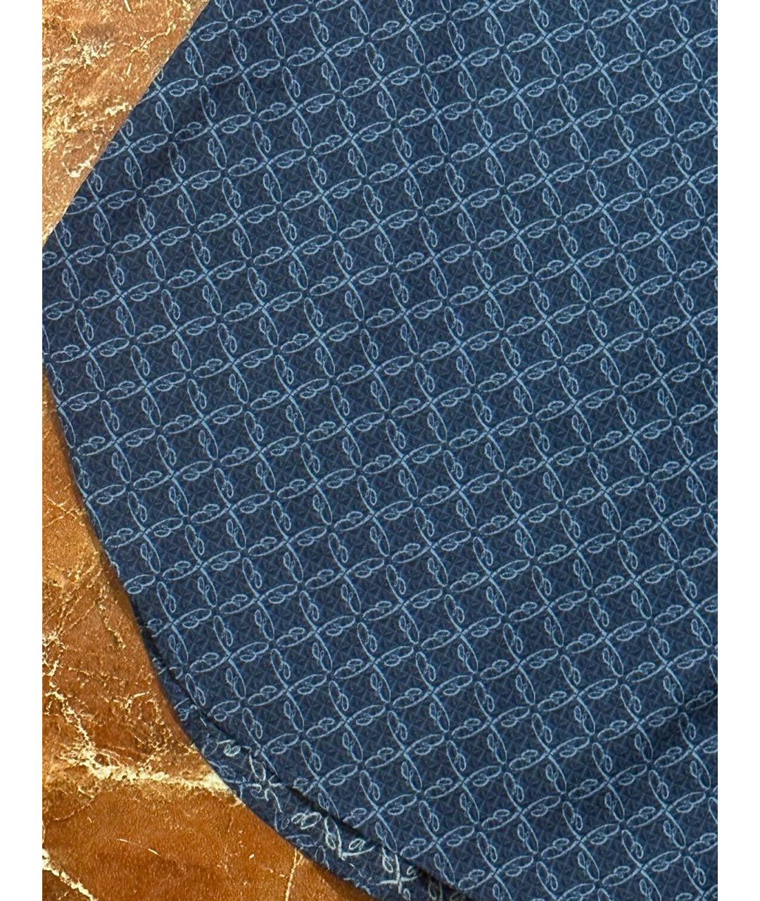 BRIONI Синяя хлопковая кэжуал рубашка, фото 3