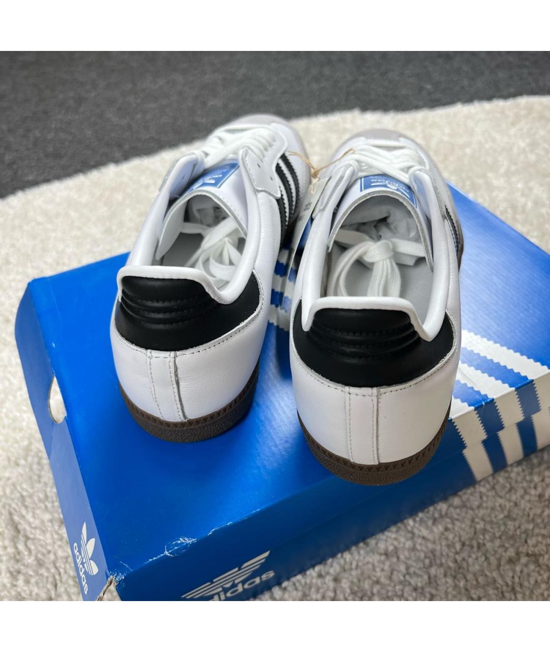 ADIDAS Белые кожаные низкие кроссовки / кеды, фото 6