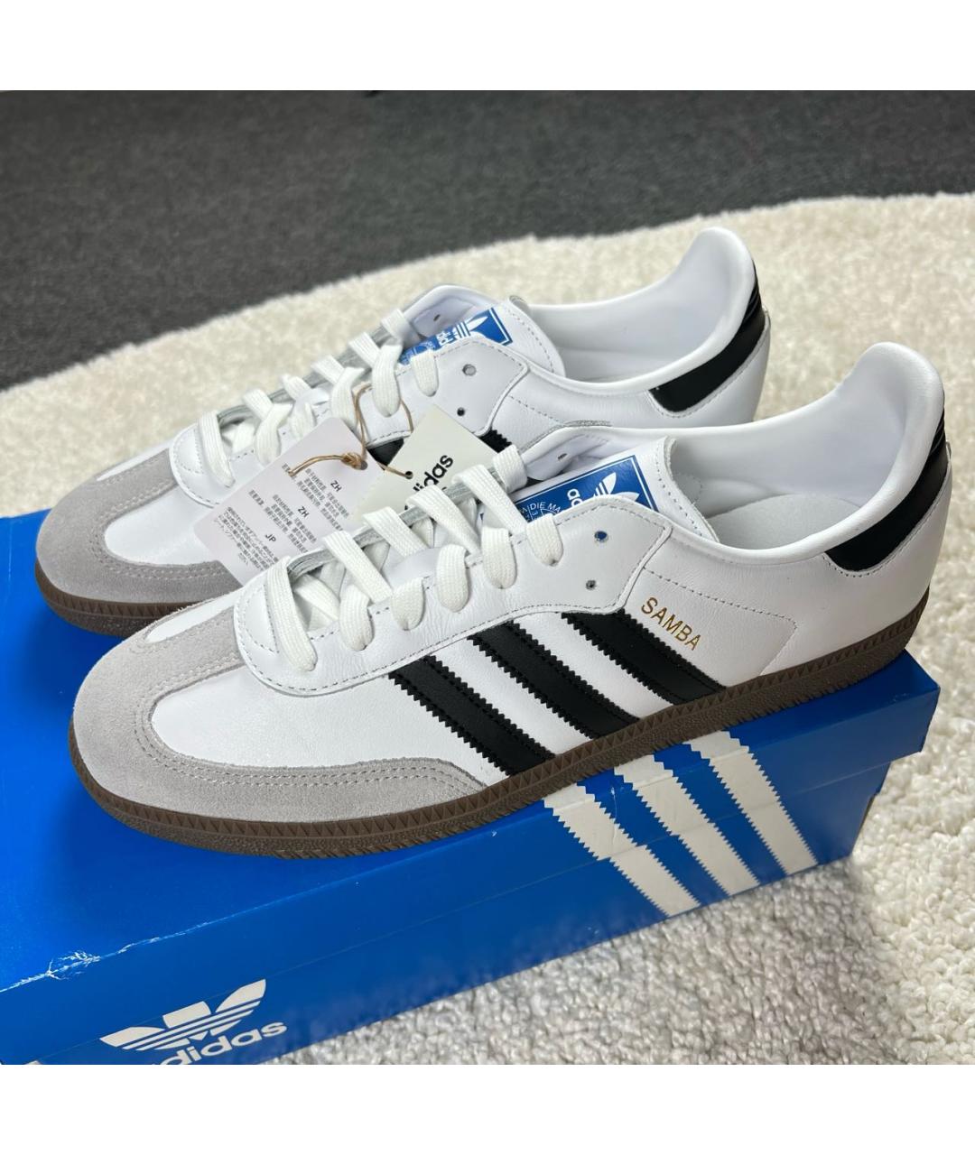 ADIDAS Белые кожаные низкие кроссовки / кеды, фото 3