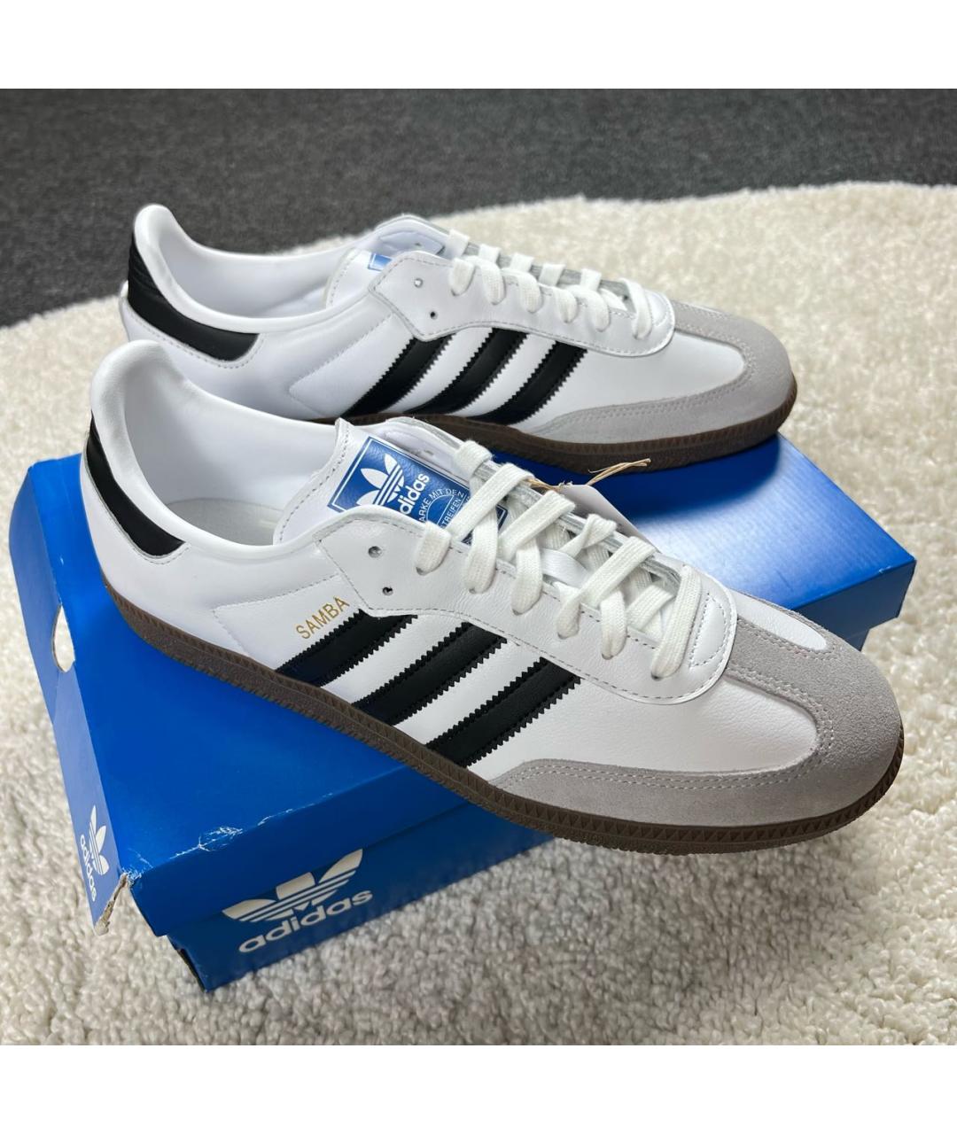 ADIDAS Белые кожаные низкие кроссовки / кеды, фото 4