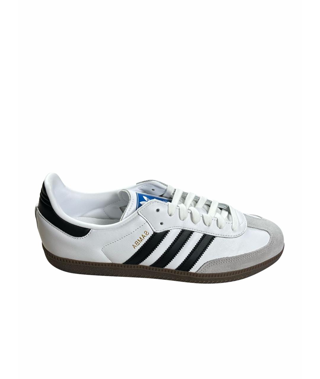 ADIDAS Белые кожаные низкие кроссовки / кеды, фото 9