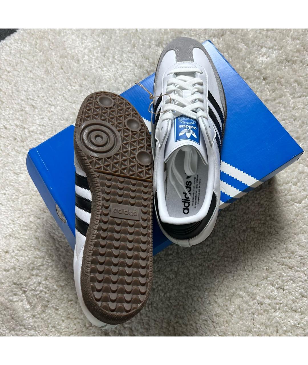 ADIDAS Белые кожаные низкие кроссовки / кеды, фото 7