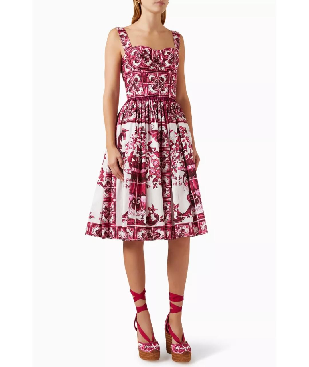 DOLCE&GABBANA Мульти коктейльное платье, фото 8
